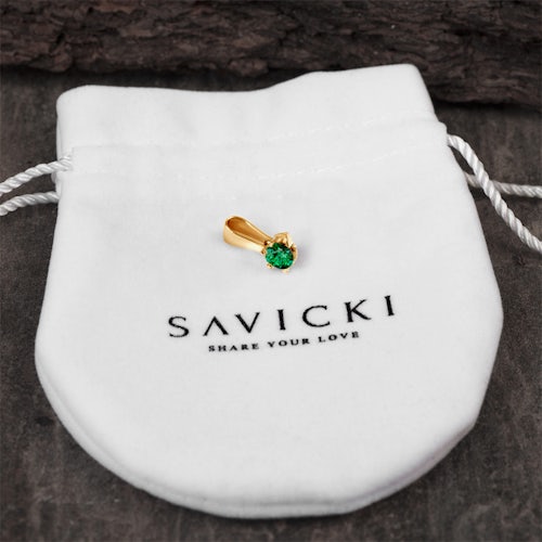 Zawieszka The Journey: złota, szmaragd